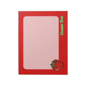 Strawberry Icon Notepad Notizblock (Rotiert)