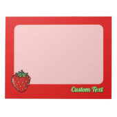 Strawberry Icon Notepad Notizblock (Vorderseite)