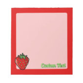 Strawberry Icon Notepad Notizblock (Vorderseite)