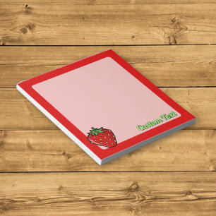 Strawberry Icon Notepad Notizblock