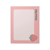 Strawberry Icon Notepad Notizblock (Rotiert)