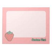 Strawberry Icon Notepad Notizblock (Vorderseite)