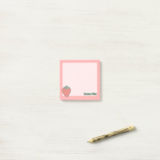 Strawberry Icon Postit Notes Post-it Klebezettel (Auf Schreibtisch)