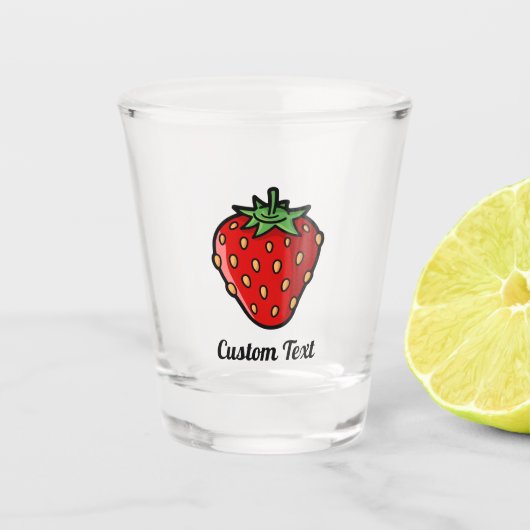 Strawberry Icon Shot Glass Schnapsglas (Vorderseite)