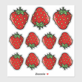 Strawberry Icon Sticker Set