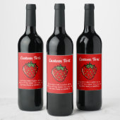 Strawberry Icon Wine Label Weinetikett (Flaschen)