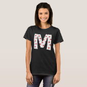 Strawberry Initial Monogram Letter M Girl T-Shirt (Vorne ganz)
