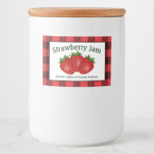 Strawberry Jam behält sich Kariertes H-Lebensmitte Lebensmitteletikett (Vorderseite)