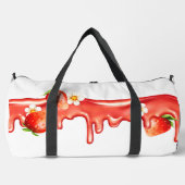 Strawberry Jam & Blume Sommer Individuelle Name Duffle Bag (Vorderseite)