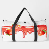 Strawberry Jam & Blume Sommer Individuelle Name Duffle Bag (Rückseite)