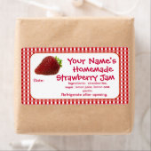 Strawberry Jam Canning Jar Labels Personalisiert (Insitu)