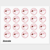 Strawberry Jam Canning Jar Lid Labels personalisie Runder Aufkleber (Blatt)