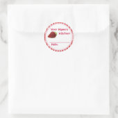 Strawberry Jam Canning Jar Lid Labels personalisie Runder Aufkleber (Tasche)