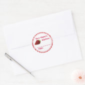 Strawberry Jam Canning Jar Lid Labels personalisie Runder Aufkleber (Umschlag)