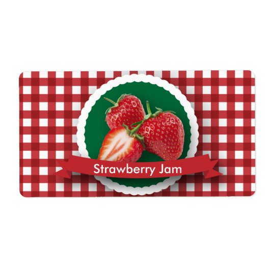 Strawberry Jam Canning Label (Vorne)