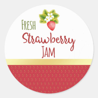 Strawberry Jam Canning Label Runder Aufkleber