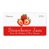 Strawberry Jam Canning Labels (Vorne)