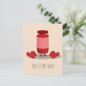 Strawberry Jam cartoon character | Postcard Postkarte (Stehend Vorderseite)