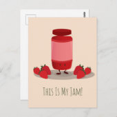 Strawberry Jam cartoon character | Postcard Postkarte (Vorne/Hinten)