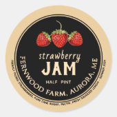 Strawberry Jam Classic Round Sticker (Vorderseite)