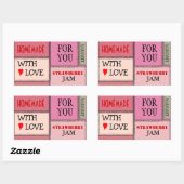Strawberry Jam Customize It! Rechteckiger Aufkleber (Blatt)