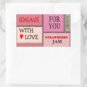 Strawberry Jam Customize It! Rechteckiger Aufkleber (Tasche)