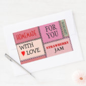Strawberry Jam Customize It! Rechteckiger Aufkleber (Umschlag)