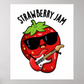 Strawberry Jam Funny Fruit Pun Poster (Vorne)