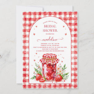 Strawberry Jam Gingham Bridal Dusche Einladung