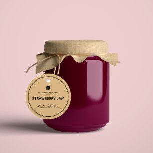 Strawberry Jam Jar Hang Tag Packaging Design Geschenkanhänger
