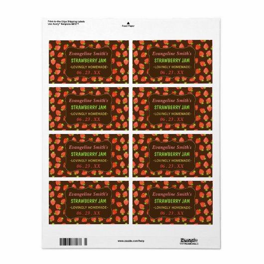 Strawberry Jam Jar Hübsch Custom Strawberries (Vorne)