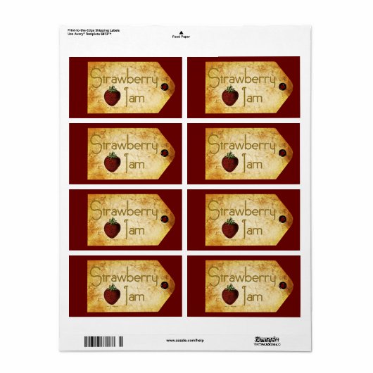 Strawberry Jam Label (Vorne)