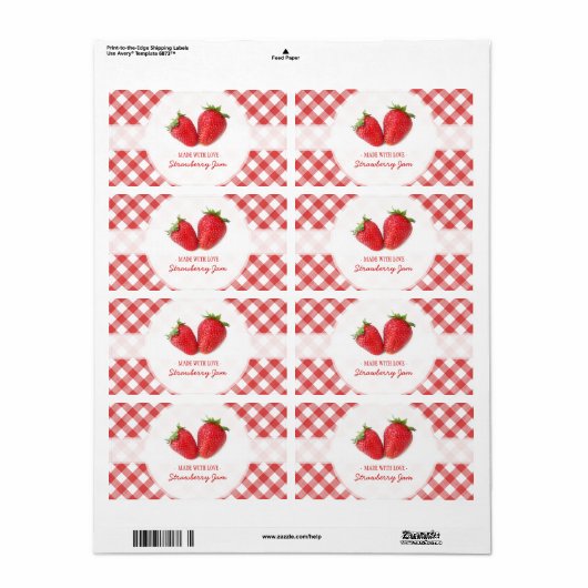 Strawberry-Jam-Label (Vorne)