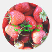 Strawberry Jam Label Aufkleber (Vorderseite)