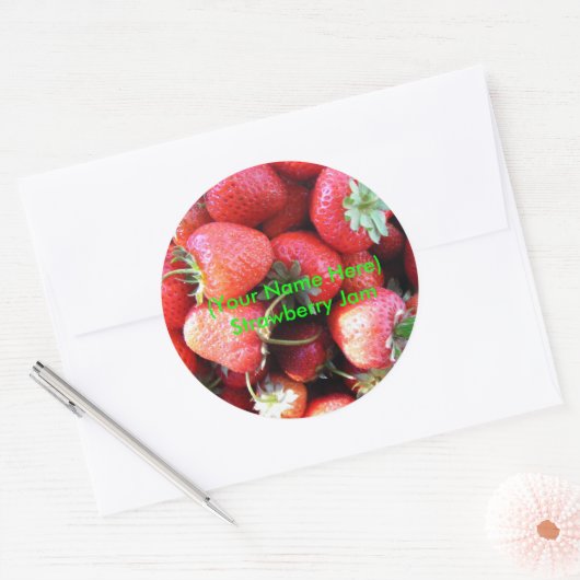 Strawberry Jam Label Aufkleber (Umschlag)
