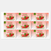 Strawberry Jam Label Etiketten (Blatt)