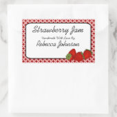 Strawberry-Jam-Label für benutzerdefinierten Textj Rechteckiger Aufkleber (Tasche)