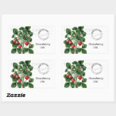 Strawberry Jam Label Rechteckiger Aufkleber (Blatt)
