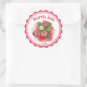 Strawberry-Jam-Label Runder Aufkleber (Tasche)