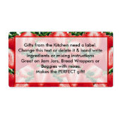 STRAWBERRY Jam Labels Kitchen Geschenketiketten (Vorne)