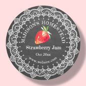 Strawberry Jam | Land Rustikal Runder Aufkleber