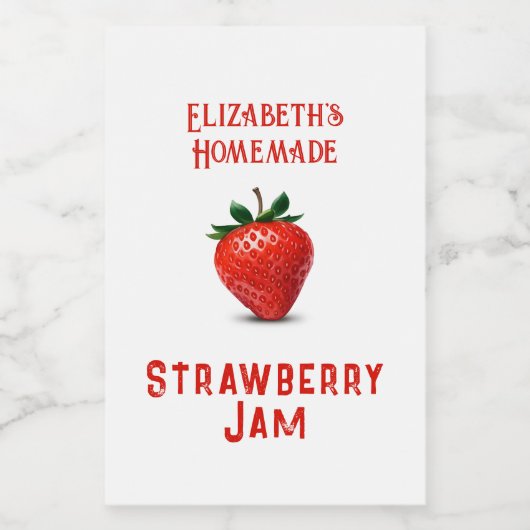 Strawberry Jam Lebensmitteletikett (Einzelnes Label)