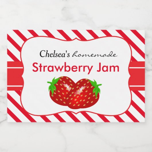 Strawberry Jam oder Jellies Lebensmitteletikett (Einzelnes Label)