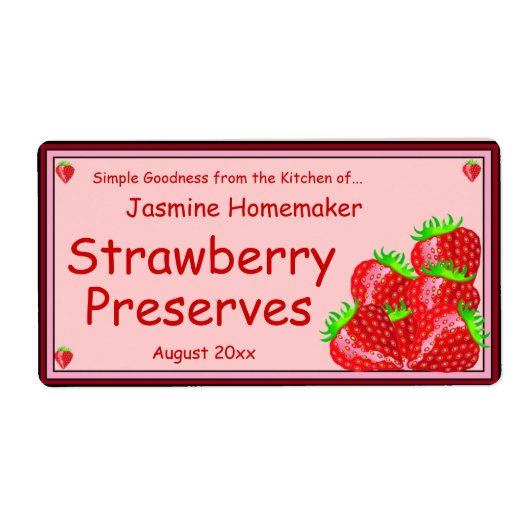 Strawberry Jam oder Preserve Zuhause Canning Jar (Vorne)