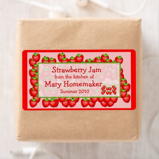 Strawberry Jam oder Strawberry behält Labels (Insitu)