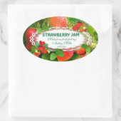 Strawberry Jam Ovaler Aufkleber (Tasche)