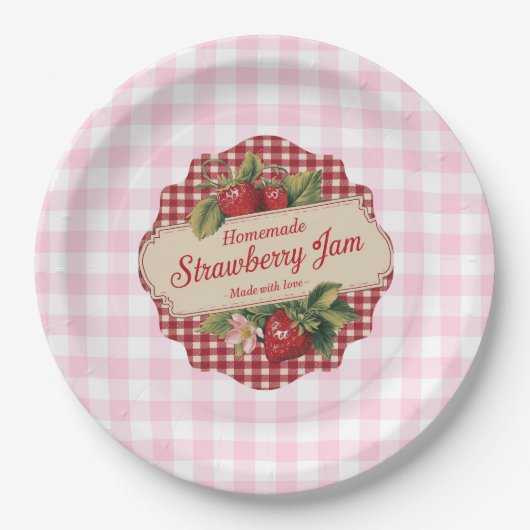 Strawberry Jam Pappteller (Vorderseite)