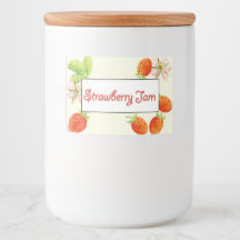 Strawberry Jam Preserve Canning Label