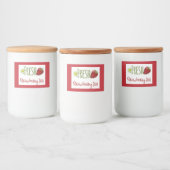Strawberry Jam Preserve Canning Label Lebensmitteletikett (Flaschen)