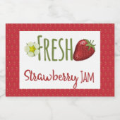 Strawberry Jam Preserve Canning Label Lebensmitteletikett (Einzelnes Label)